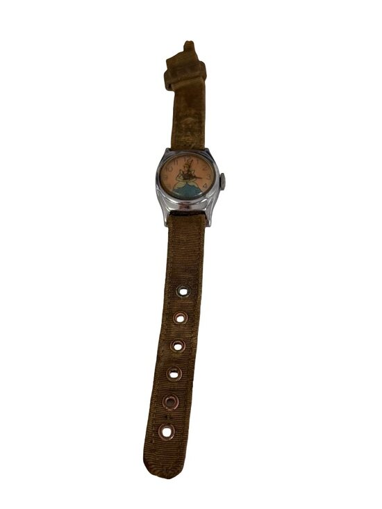 US Time Accessories - Vintage US Time Cinderella Children's Wind Up Wristwatch Original Band Untested